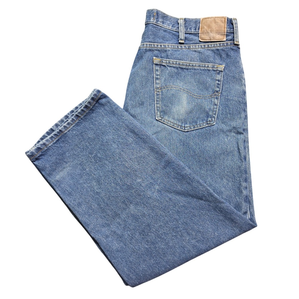 Jeans Mens 38x29 Blue Lee Relaxed Fit Straight Leg Denim Pants 2055544